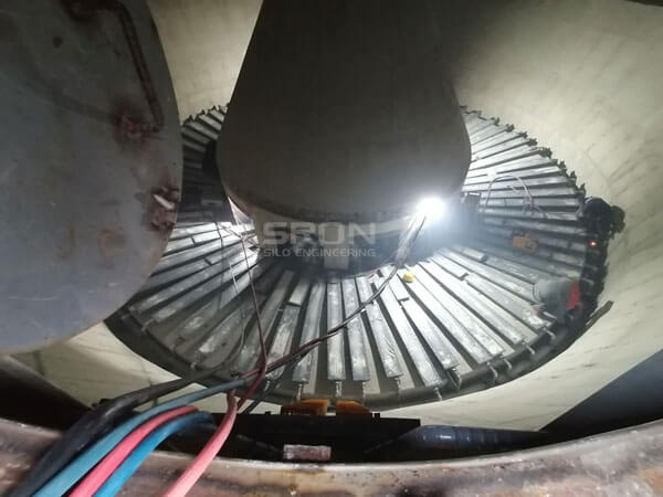 2 sets 3500ton steel spiral silo construction in Korea